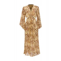 VIAN BEIGE PAISLEY DRESS